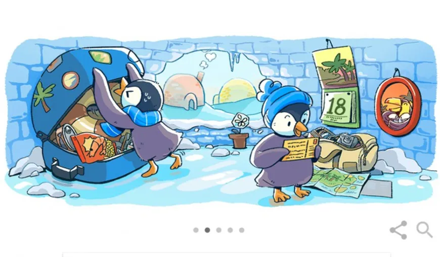 Google celebrează ANUL NOU cu un Doodle special: Nu împrumuta bani, nu plânge şi mănâncă fasole cu bob negru