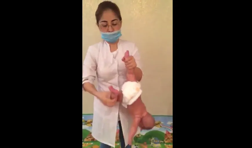 Cascadorii cu bebeluşi la maternitate VIDEO