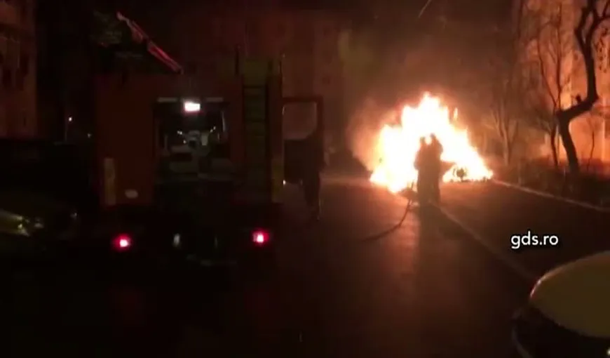 Un bărbat din Craiova, arestat la domiciliu după ce a incendiat maşina unei femei VIDEO