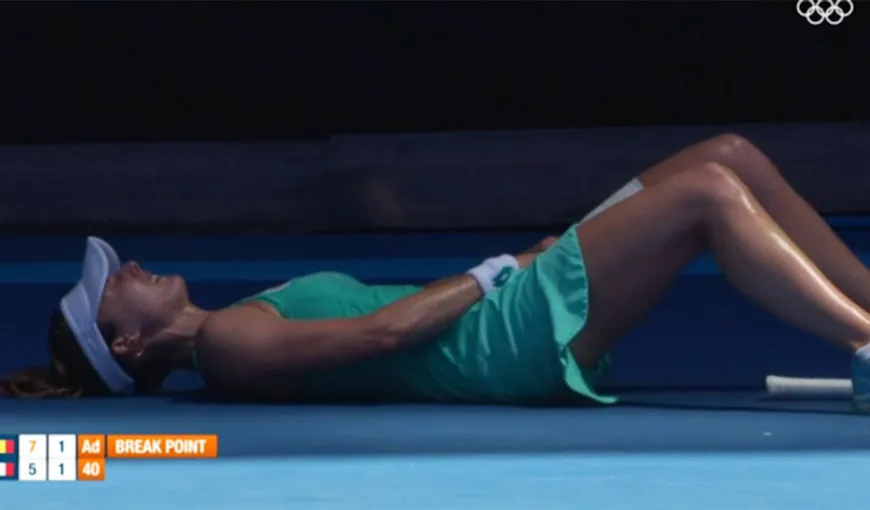 Imagini dramatice de la Australian Open. Alize Cornet s-a prăbuşit pe teren. după ce a servit VIDEO
