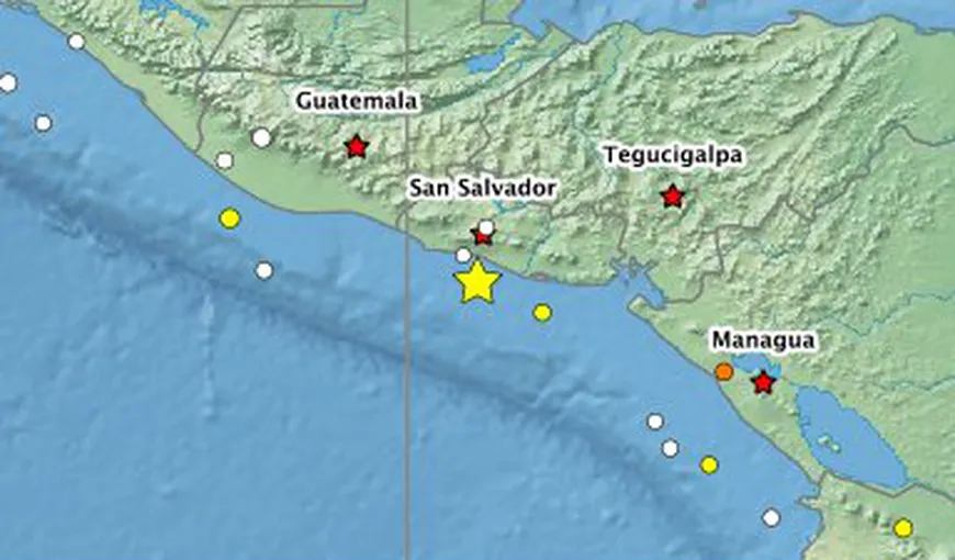 Cutremur puternic în El Salvador. Magnitudinea a fost de 5,8