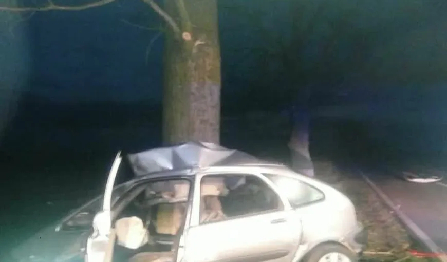 Accident cumplit în Tulcea. Un tânăr a murit pe loc după ce a intrat cu maşina într-un copac