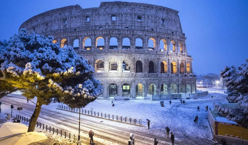 MAE român, atenţionare de călătorie în Italia: Cod de  ninsoare, vânt şi temperaturi scăzute