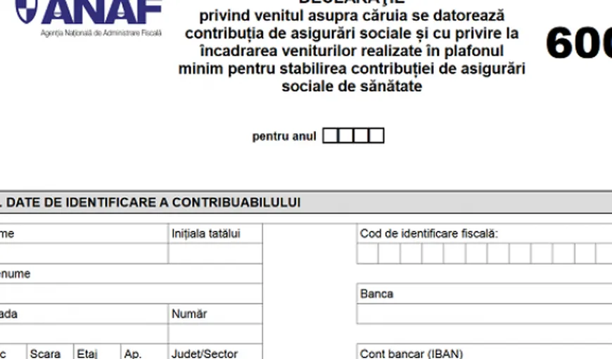 Ce se întâmplă cu Formularul 600 din martie. Românii vor plăti din nou taxe pe venitul „estimat”. Anunţ oficial de la Finanţe