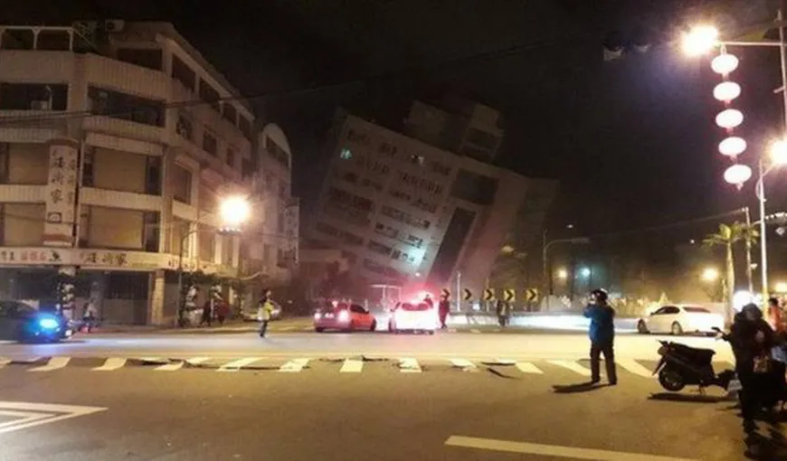 Cutremur puternic în Taiwan. Clădiri prăbuşite, peste 100 de oameni prinşi sub dărâmături. Cel puţin 4 morţi şi 225 de răniţi