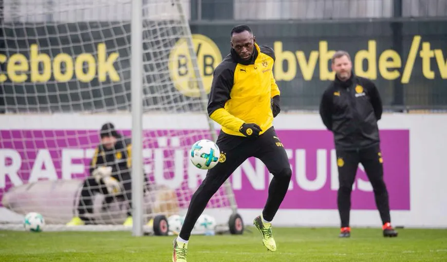 Usain Bolt a marcat primul gol la Borussia Dortmund şi i-a impresionat pe nemţi VIDEO