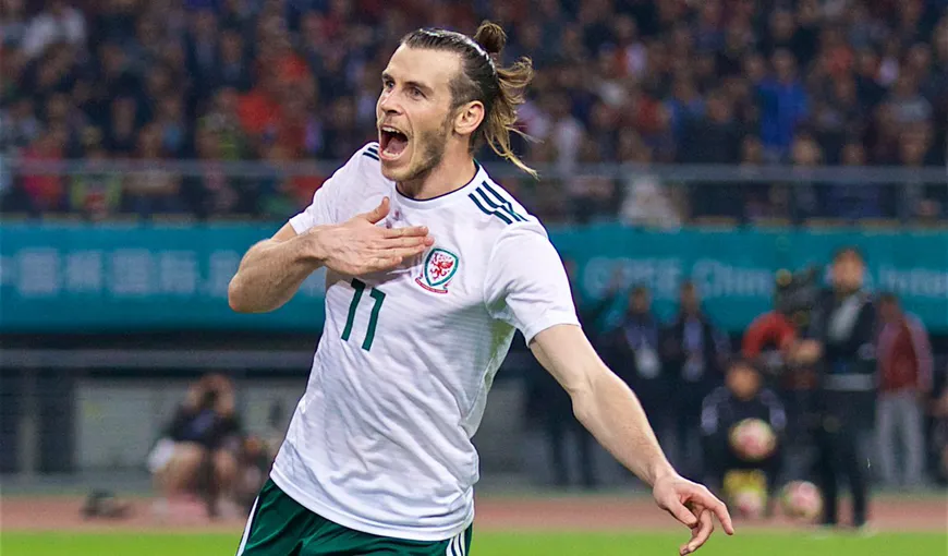 Gareth Bale a devenit cel mai prolific marcator din istoria naţionalei Ţării Galilor. A marcat joi trei goluri contra Chinei VIDEO