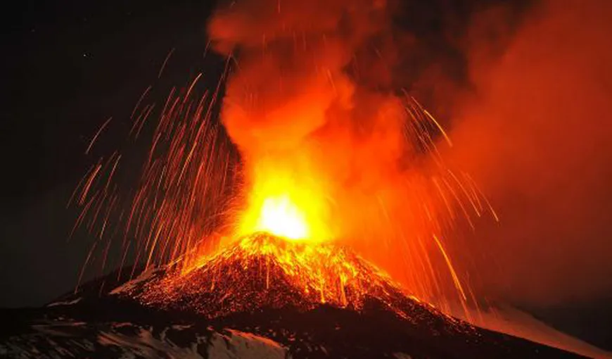 Vulcanul Etna a erupt din nou VIDEO