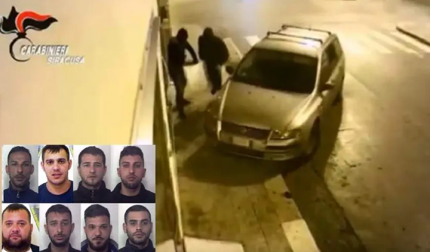 Români care spărgeau magazine cu ajutorul unor maşini furate, prinşi în Italia. Imagini din timpul jafurilor VIDEO