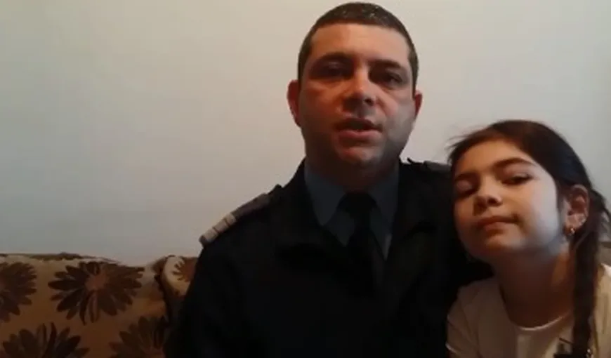 Un jandarm cere ajutor pentru a-i salva viaţa fiicei sale VIDEO