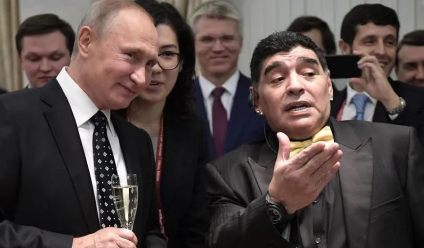 Maradona, mesaj special pentru Vladimir Putin. Ce i-a transmis argentinianul prietenului său de la Kremlin