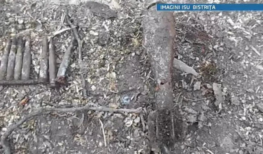 Curăţenia de primăvară a scos la iveală un proiectil de artilerie în Bistriţa
