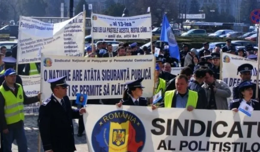 Protest de amploare al poliţiştilor anunţat pe 24 martie. Care sunt revendicările sindicatelor