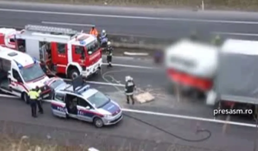 Accident cu români pe o autostradă din Austria. Un tânăr de 20 de ani a murit pe loc