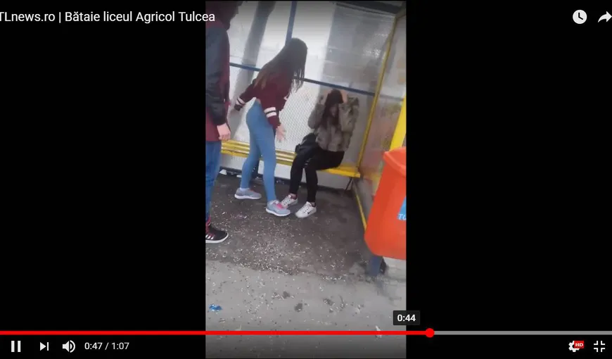 O adolescentă de 16 ani, lovită cu pumnii şi picioarele de alte două fete într-o staţie de autobuz. Poliţia a deschis o anchetă