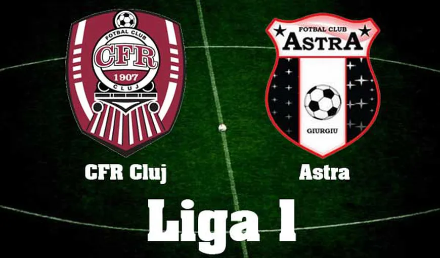 CFR CLUJ – ASTRA 1-1, FCSB devine favorită la titlu