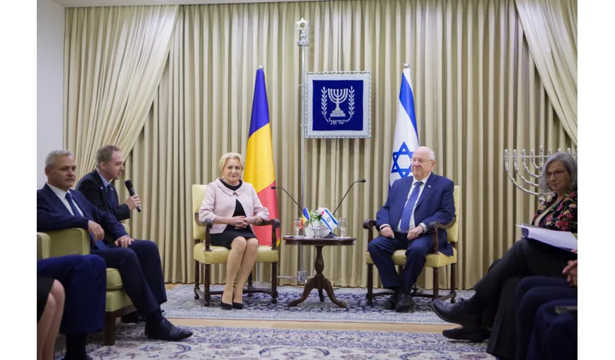 Liviu Dragnea, discuţii cu preşedintele Israelului despre „accelerarea consultărilor pentru relocarea Ambasadei României la Ierusalim”