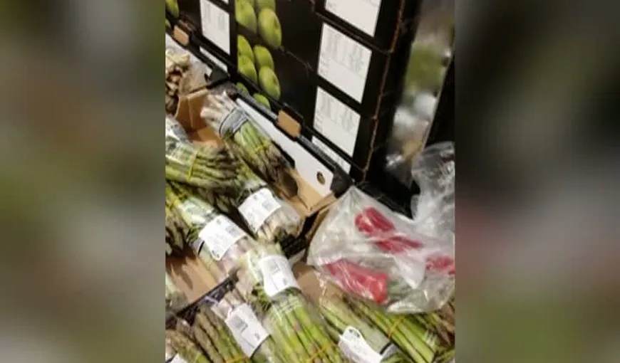 Şoarece printre legumele din supermarket VIDEO