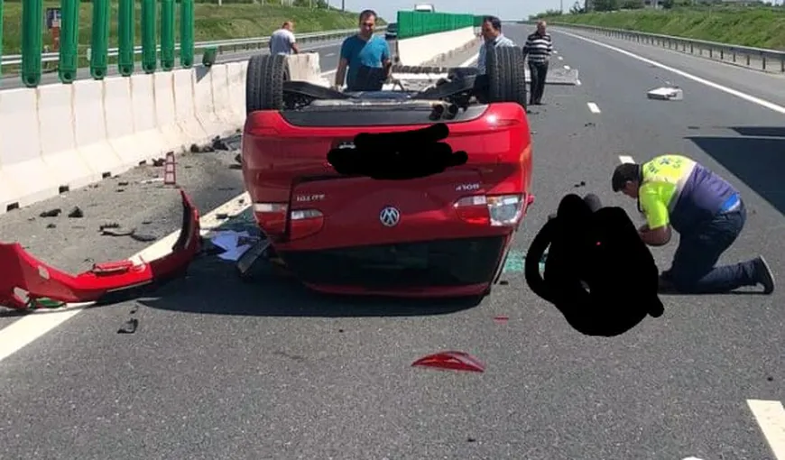 Accident grav pe Autostrada Soarelui. Traficul este oprit
