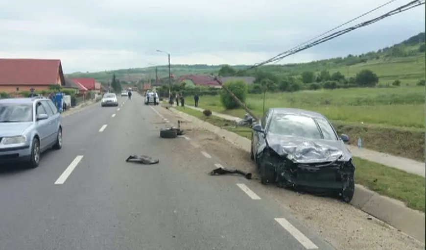 Accident în Sibiu. O femeie a fost rănită