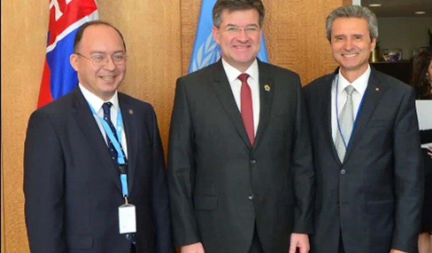 Consilierul prezidenţial Bogdan Aurescu a avut o întrevedere cu Miroslav Lajcak, preşedintele Adunării Generale ONU