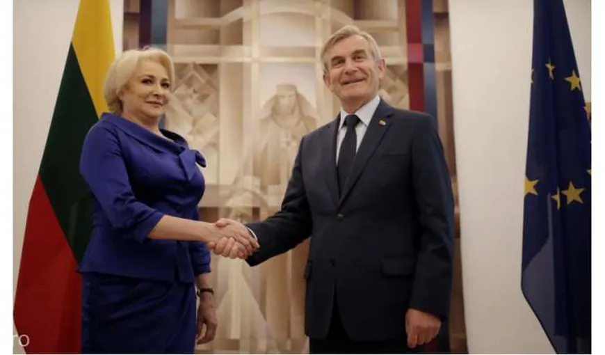 Premierul Dăncilă, întâlnire cu preşedintele Parlamentului lituanian. Au discutat despre relaţia bilaterală, agenda europeană