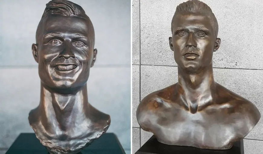 Familia lui Ronaldo n-a mai rezistat. A cerut şi a obţinut înlocuirea bustul fotbalistului, de care râdea toată lumea