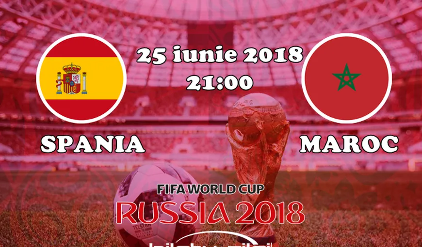 SPANIA – MAROC 2-2 în Grupa B de la CM 2018. „Furia Roja” câştigă grupa şi va juca în „optimi” cu Rusia