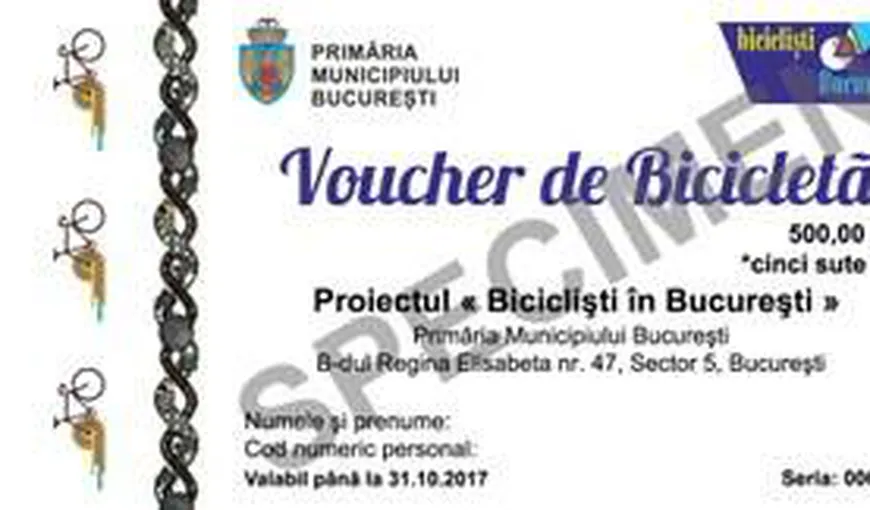 Primăria Capitalei lansează o nouă sesiune de înscrieri pentru vouchere pentru biciclete