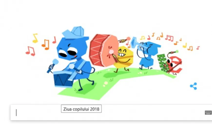 Ziua Copilului este sărbătorită de Google printr-un Doodle special pe 1 iunie