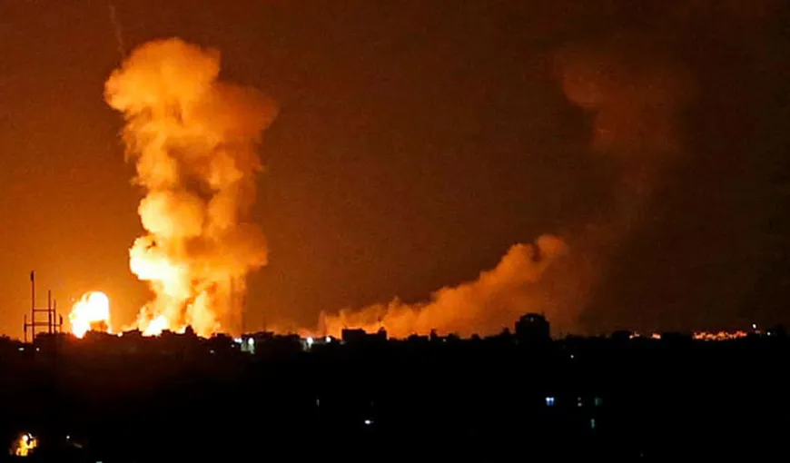 Raiduri aeriene israeliene în Fâşia Gaza ca răspuns la un tir de rachetă