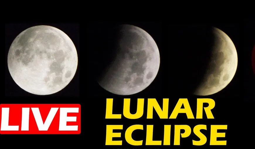 ECLIPSA DE LUNA LIVE VIDEO streaming: Cum vezi ONLINE cel mai aşteptat fenomen astronomic al anului