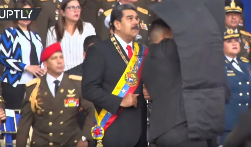 Preşedintele Venezuelei, atacat cu drone în timpul unei discurs. Explozii în Caracas VIDEO