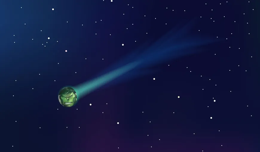 O cometă de 13 ori mai mare decât Terra, vizibilă în acestă noapte. „Incredible Hulk” se apropie de planeta noastră