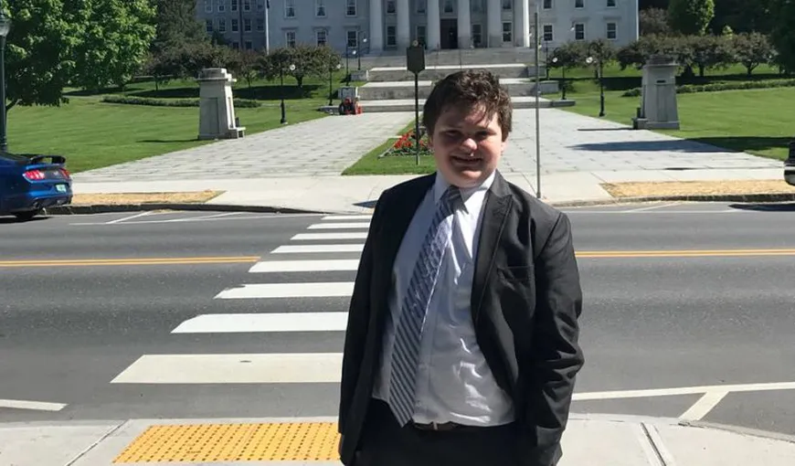 Candidat la 14 ani. Adolescentul Ethan Sonneborn vrea să fie guvernator al statului Vermont