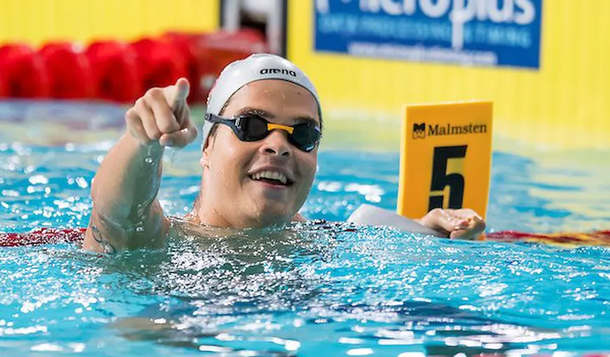 Performanţă extraordinară pentru înotul românesc. Robert Glinţă este vicecampion european la 50 metri spate
