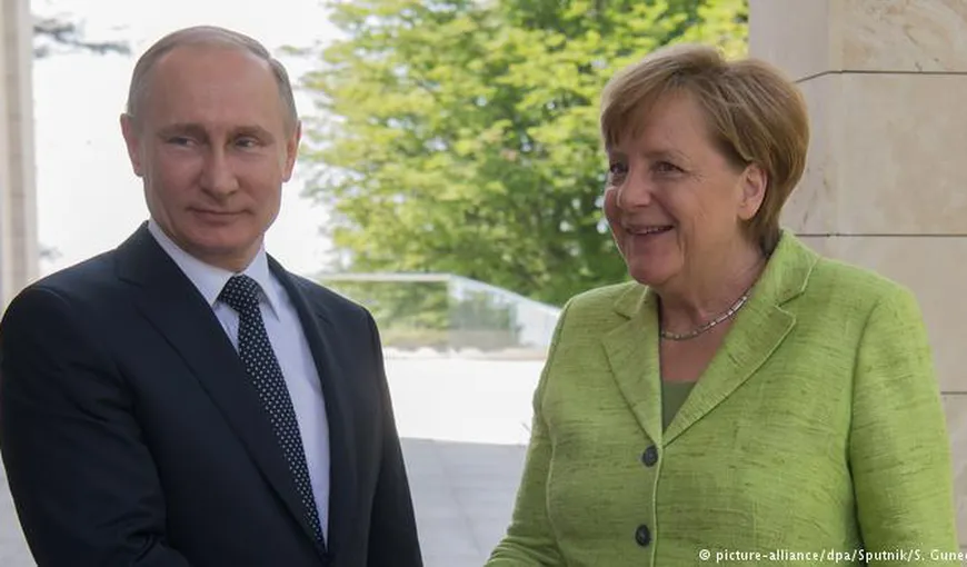 Putin, la Berlin, cu Merkel. Preşedintele Rusiei afirmă că gazoductul Nord Stream 2 este un proiect pur economic