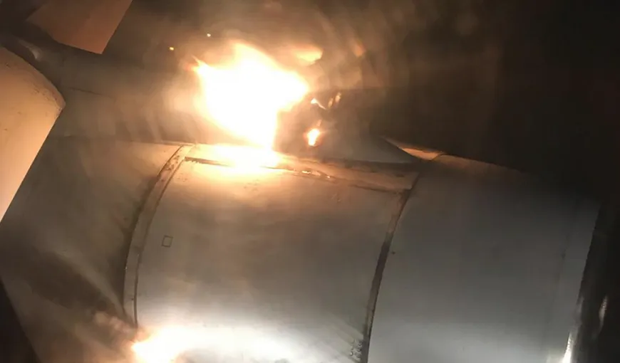 Scene de groază într-un avion care a luat foc în timpul decolării VIDEO