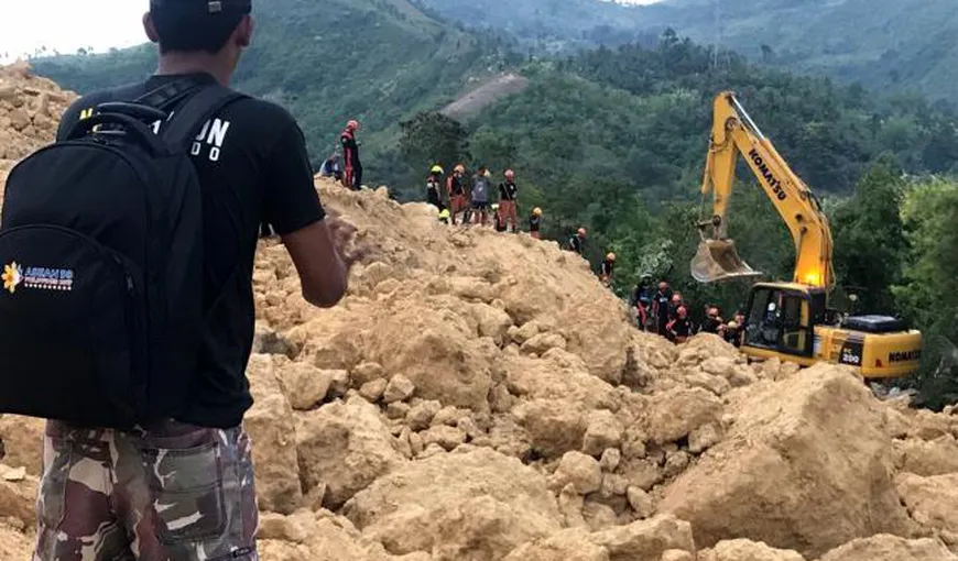 Nou bilanţ al victimelor uriaşei alunecări de teren din Filipine: Sunt cel puţin 22 de morţi şi zeci de dispăruţi