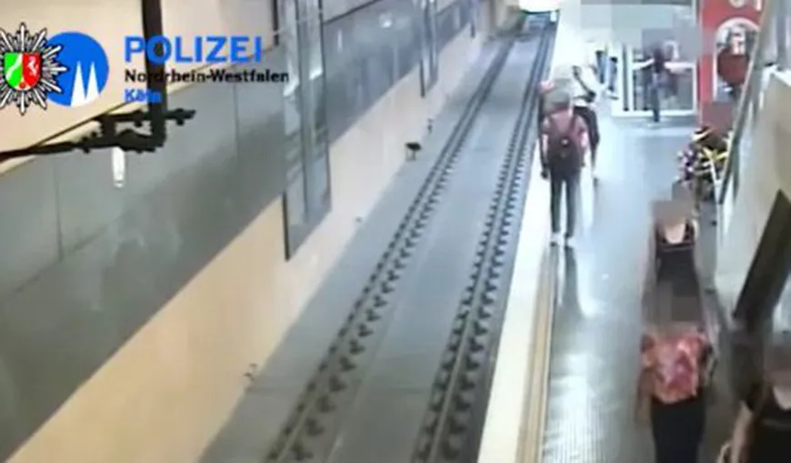 Incident grav la metrou. Un tânăr a împins un necunoscut pe şine, după o ceartă cu iubita VIDEO