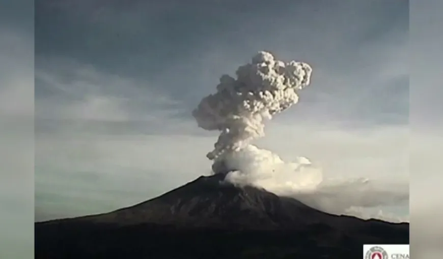 Vulcanul Popocatepetl a erupt. Imagini incredibile din Mexic VIDEO
