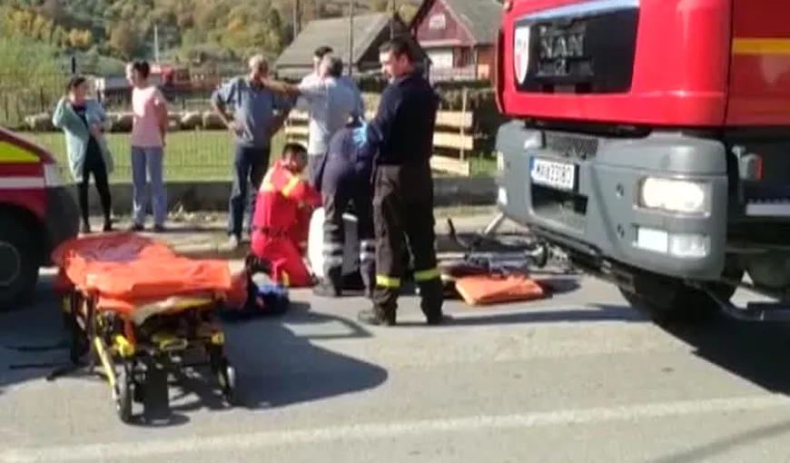 Accident în Bistriţa. Un biciclist a fost lovit de TIR
