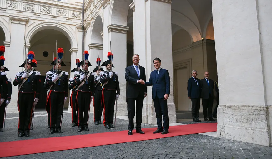 Klaus Iohannis a discutat la Roma cu preşedintele Consiliului de Miniştri al Italiei