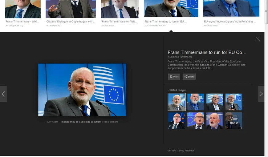 Frans Timmermans este singurul candidat socialist la succesiunea lui Juncker
