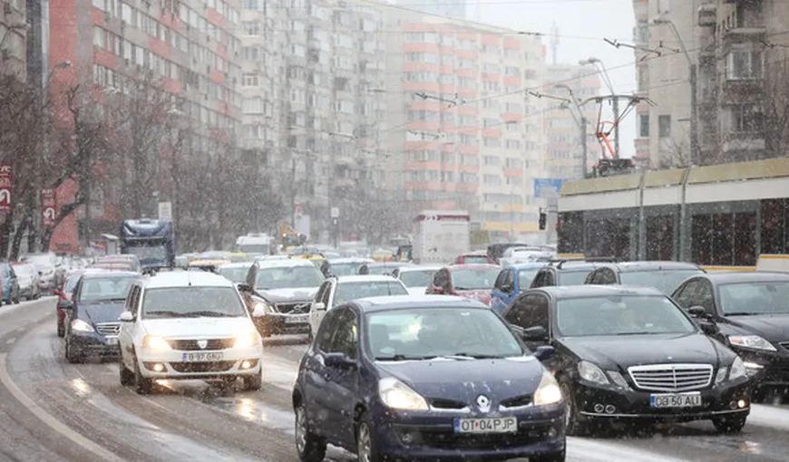 Vreme geroasă şi ninsori slabe în Capitală. ANM a actualizat prognoza meteo pentru următoarele zile în Bucureşti