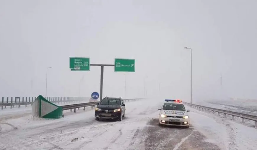 Circulaţia a fost reluată pe Autostrada Soarelui după ce a fost deviată din cauza zăpezii viscolite UPDATE