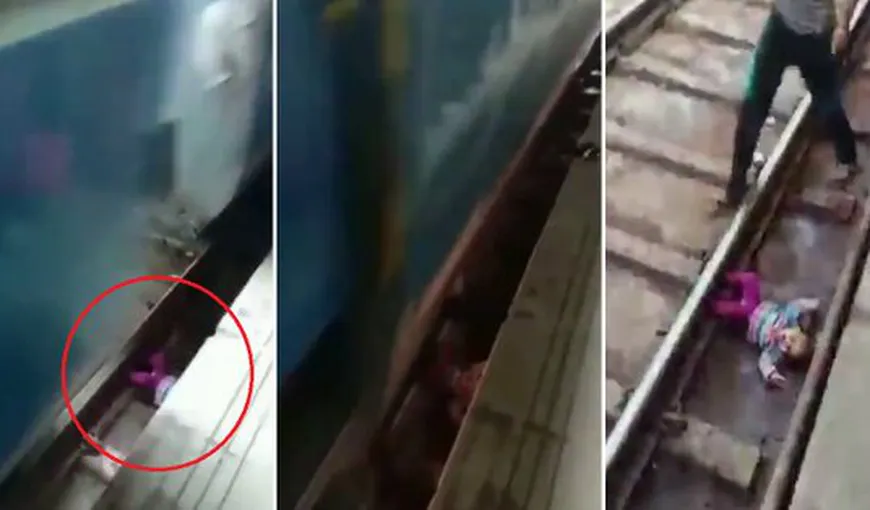 Supravieţuire miraculoasă. Un copil nu a păţit nimic după ce un tren a trecut peste el VIDEO