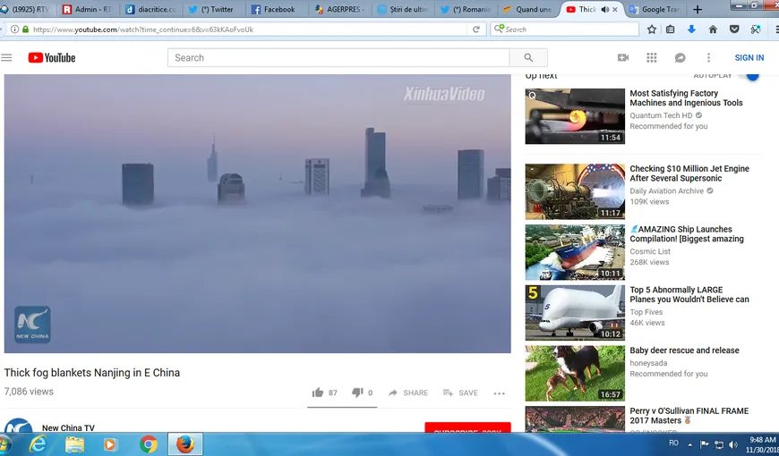 Un oraş întreg apărut printre nori. Imagini impresionante filmate în China VIDEO