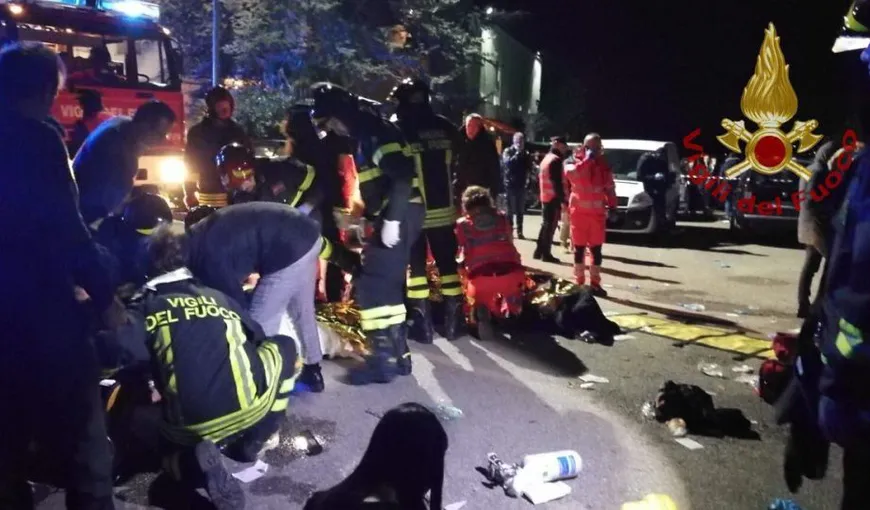 Şase morţi şi peste 100 de răniţi în urma unei busculade într-un club de noapte din Italia. Cum s-a întâmplat tragedia FOTO