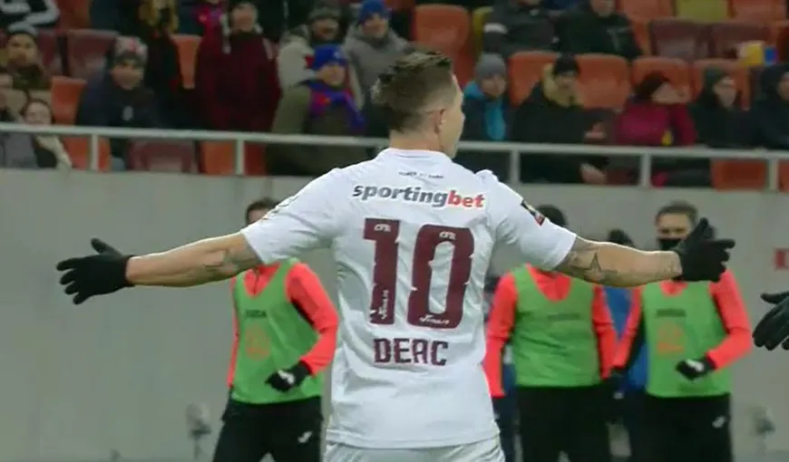 FCSB – CFR Cluj 0-2 în etapa a 21-a din Liga 1. Două goluri şi trei „roşii” VEZI CLASAMENTUL